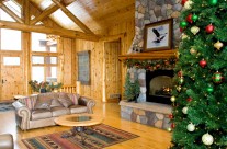 Fireplace with Christmas Tree