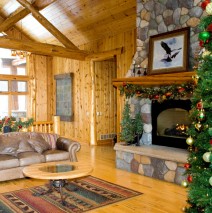 Fireplace with Christmas Tree