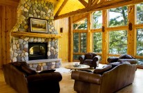 Living Area w/ Fireplace