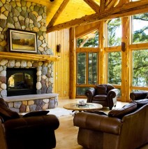 Living Area w/ Fireplace